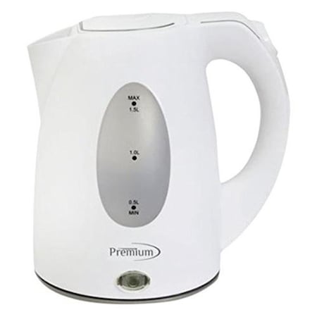 Precision Trading PTK5156 Stainless Steel Electric Tea Kettle; Black & Silver